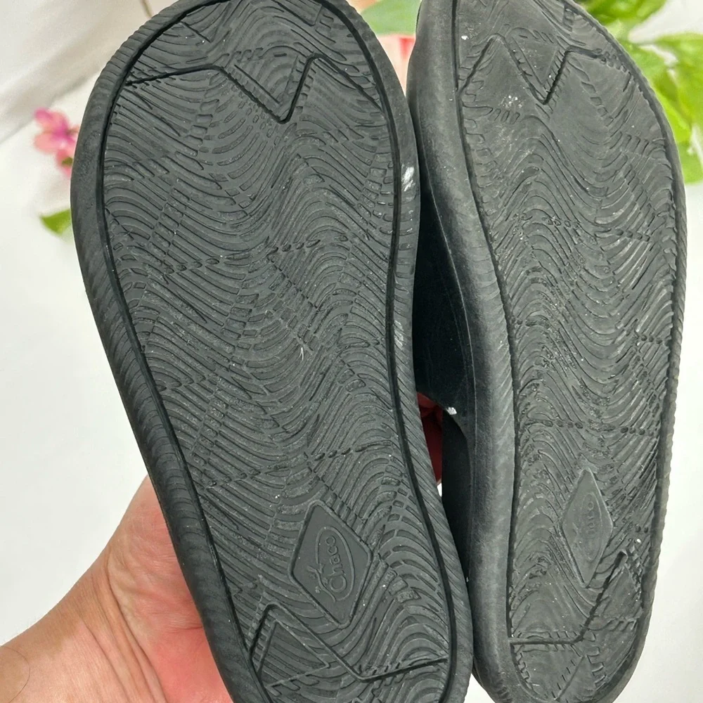 Chaco Kids Black Adjustable Slide Sandals